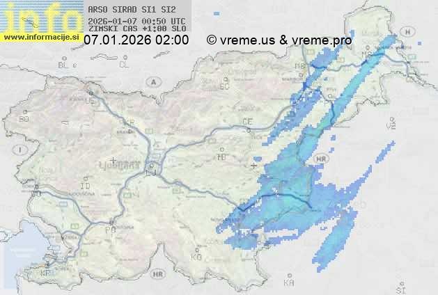 Radarska karta padavin