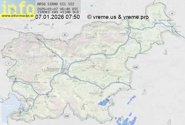 Radarska karta padavin