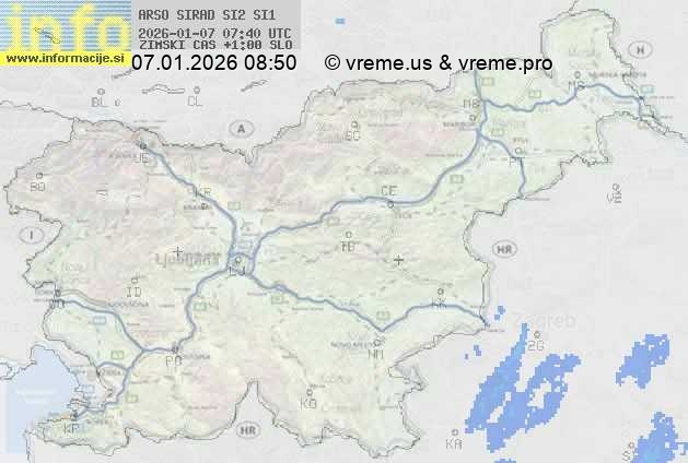 Radarska karta padavin