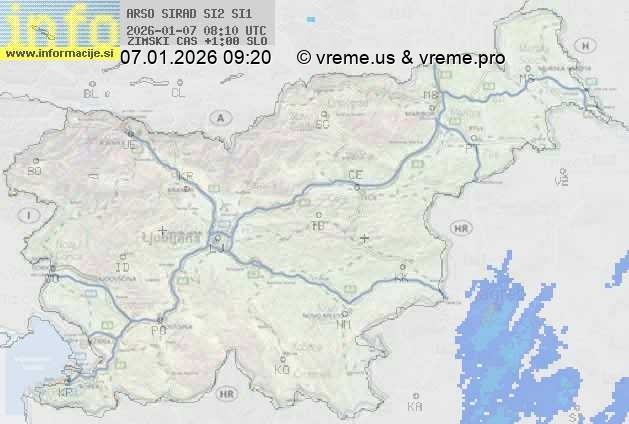 Radarska karta padavin