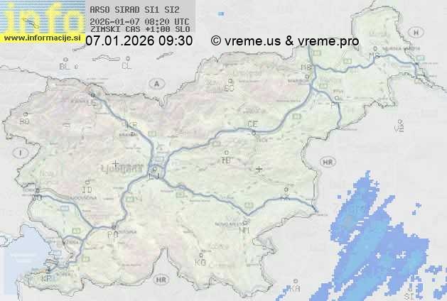 Radarska karta padavin