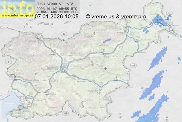 Radarska karta padavin