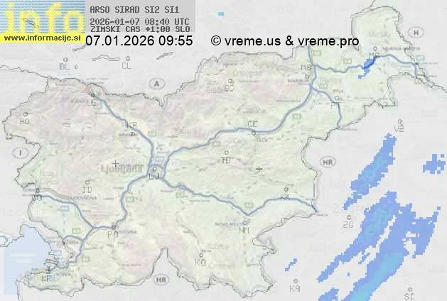 Radarska karta padavin