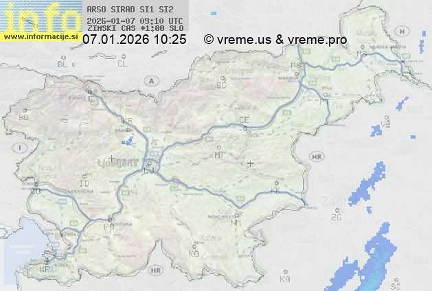 Radarska karta padavin