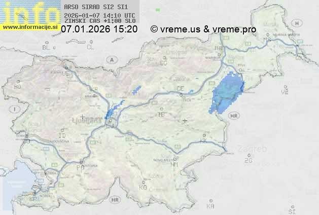 Radarska karta padavin