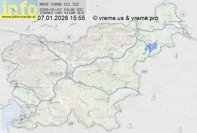 Radarska karta padavin