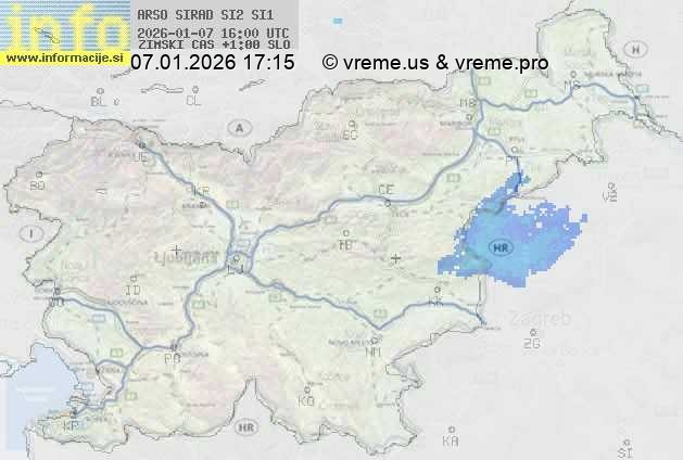 Radarska karta padavin