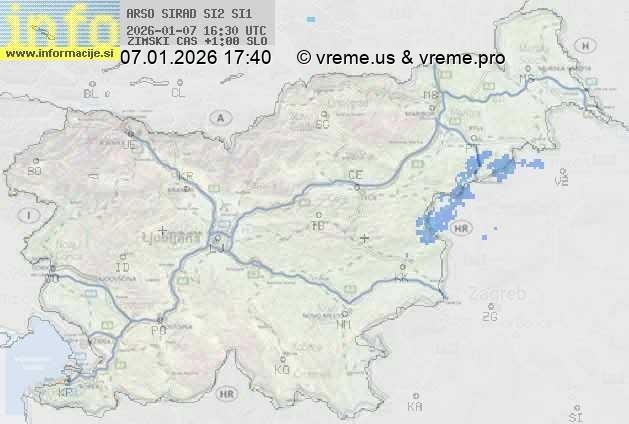 Radarska karta padavin