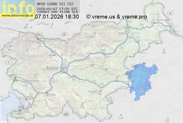 Radarska karta padavin