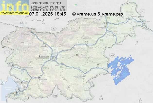 Radarska karta padavin