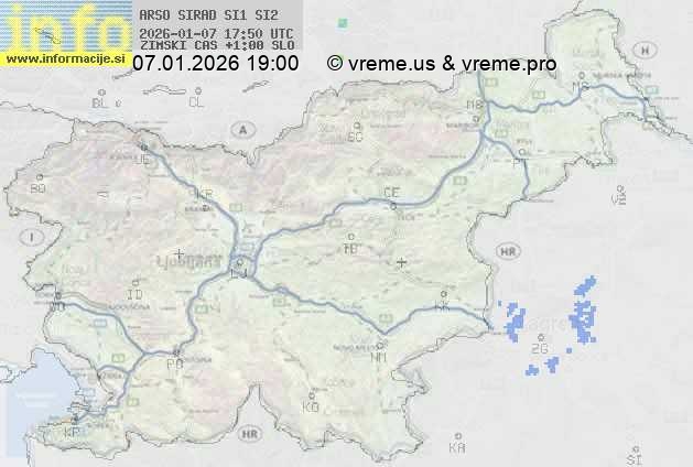 Radarska karta padavin