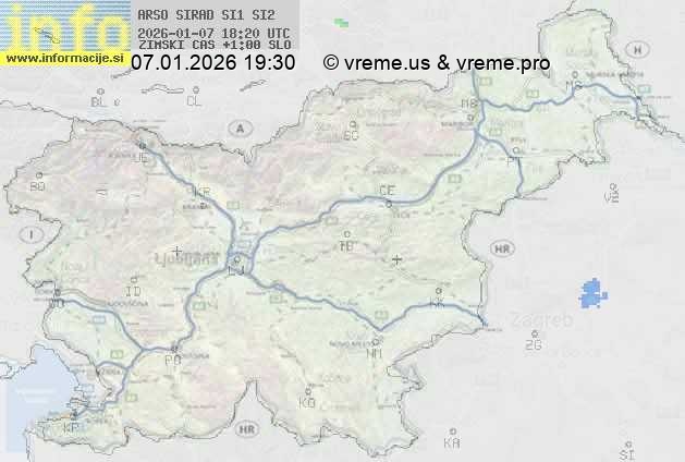 Radarska karta padavin