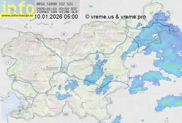 Radarska karta padavin