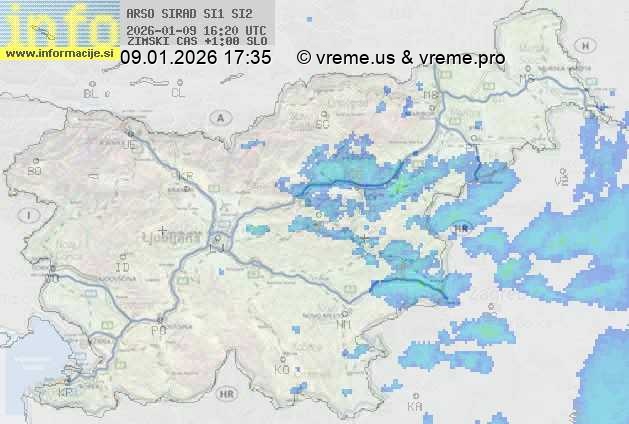 Radarska karta padavin