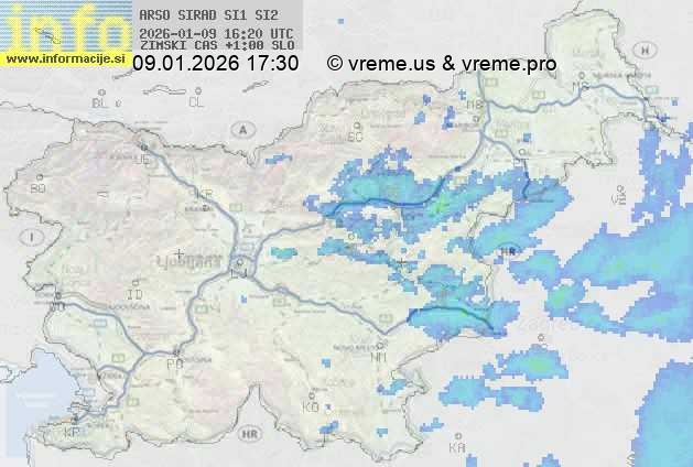 Radarska karta padavin