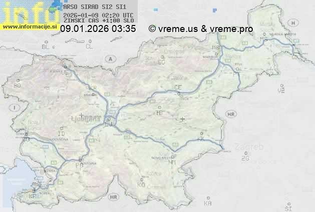 Radarska karta padavin