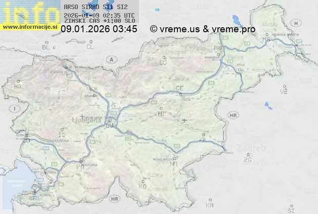 Radarska karta padavin