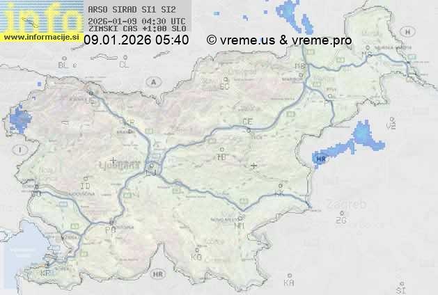 Radarska karta padavin