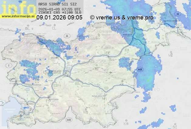 Radarska karta padavin