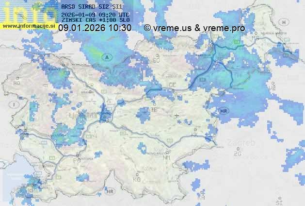 Radarska karta padavin