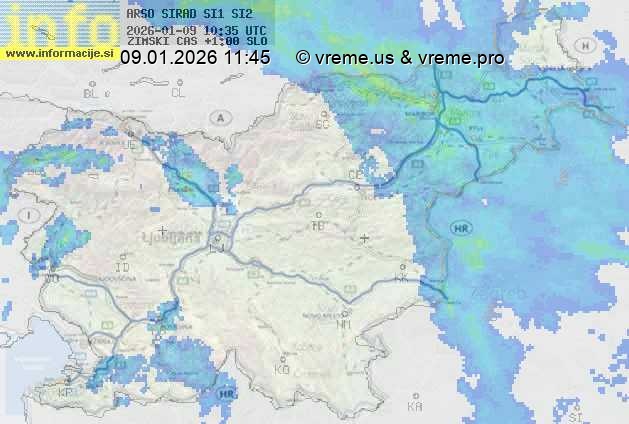 Radarska karta padavin