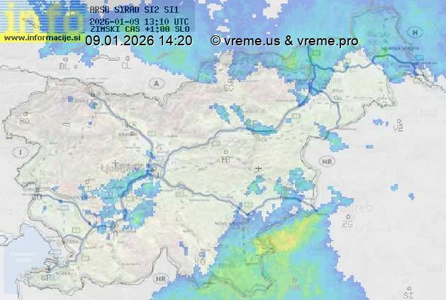 Radarska karta padavin