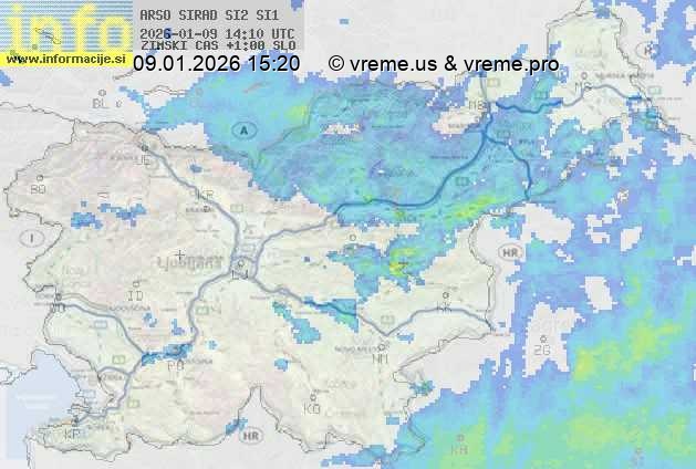Radarska karta padavin