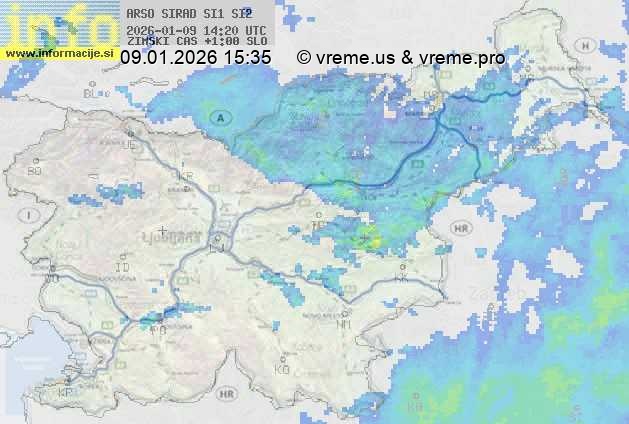 Radarska karta padavin