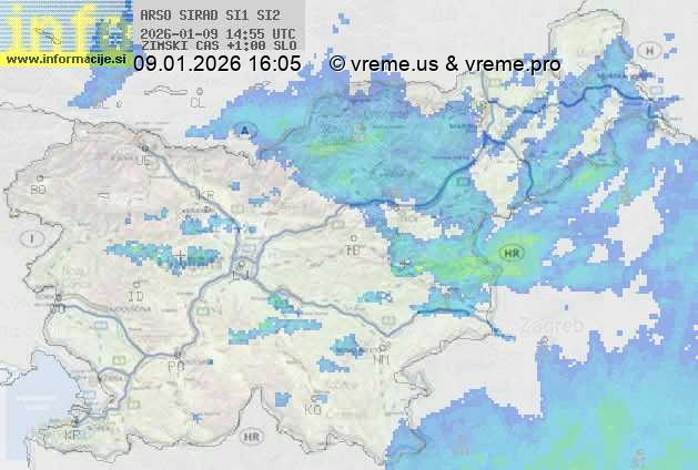 Radarska karta padavin
