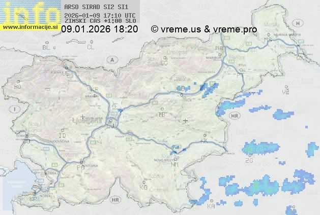 Radarska karta padavin