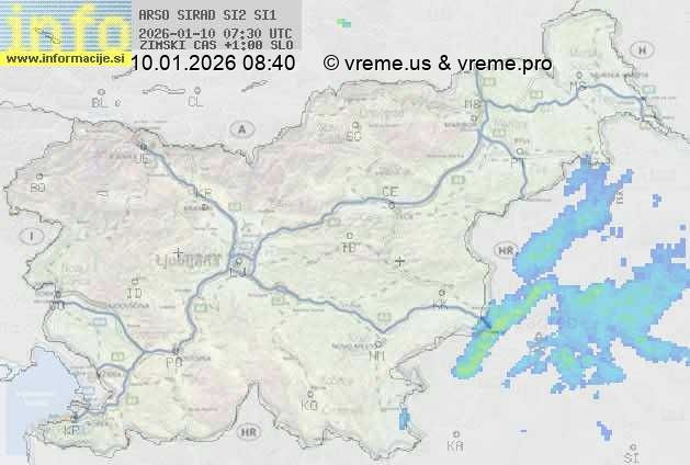 Radarska karta padavin