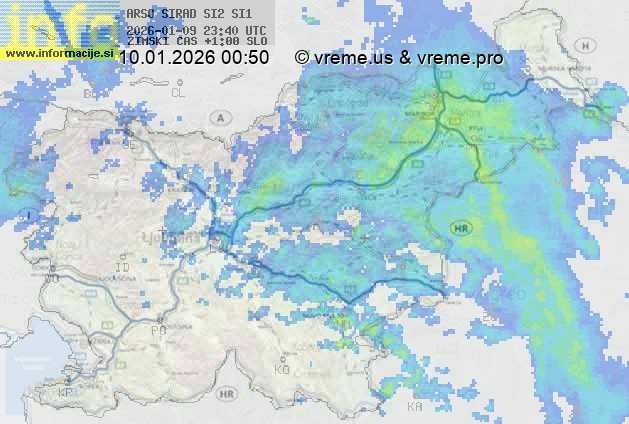 Radarska karta padavin