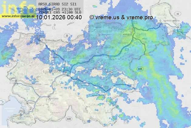 Radarska karta padavin