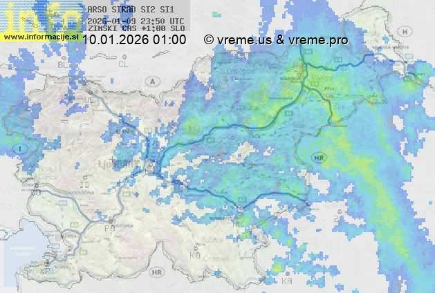 Radarska karta padavin