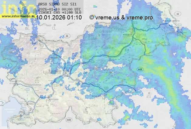 Radarska karta padavin