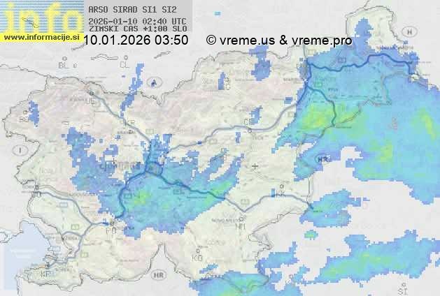 Radarska karta padavin