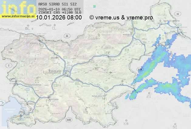 Radarska karta padavin