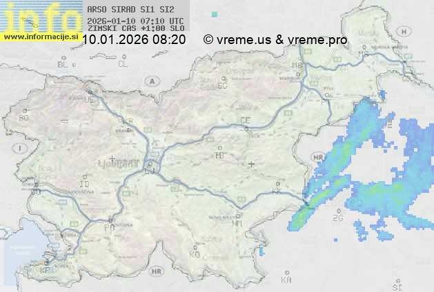 Radarska karta padavin