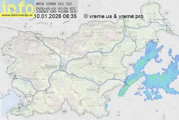 Radarska karta padavin