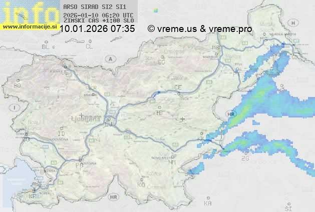 Radarska karta padavin