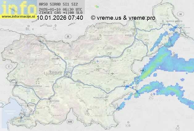 Radarska karta padavin