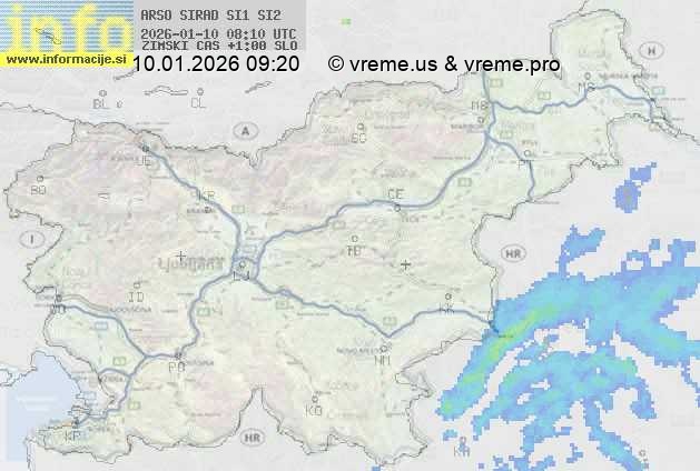 Radarska karta padavin