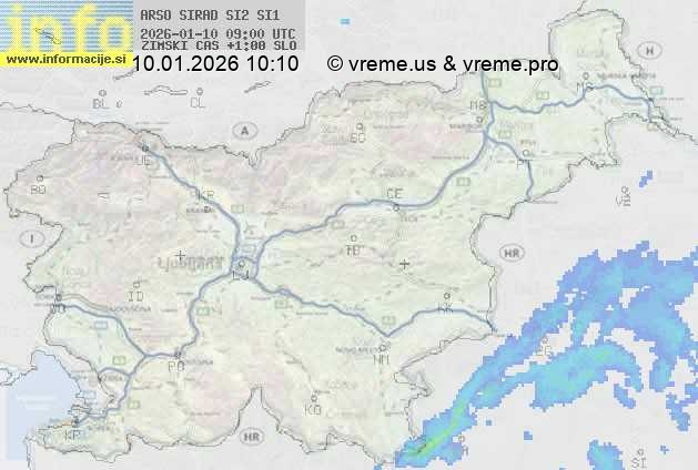 Radarska karta padavin