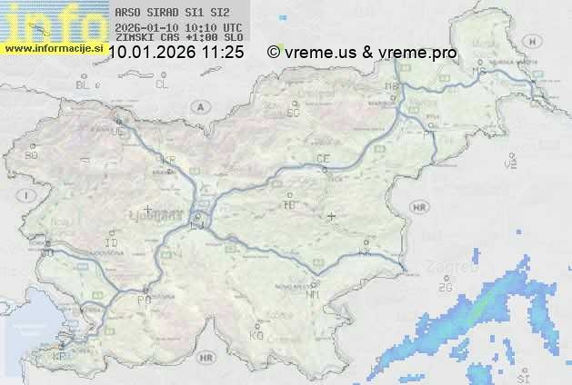 Radarska karta padavin