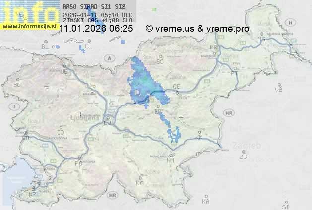 Radarska karta padavin