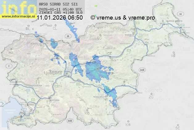 Radarska karta padavin