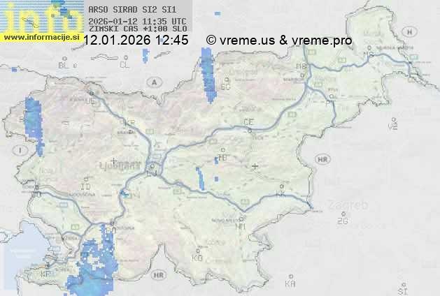 Radarska karta padavin