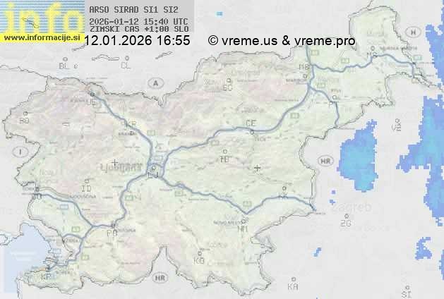 Radarska karta padavin