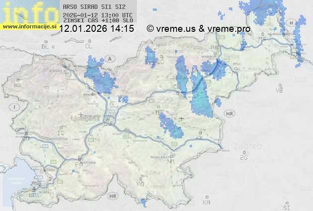 Radarska karta padavin
