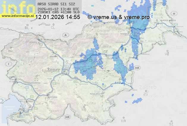 Radarska karta padavin